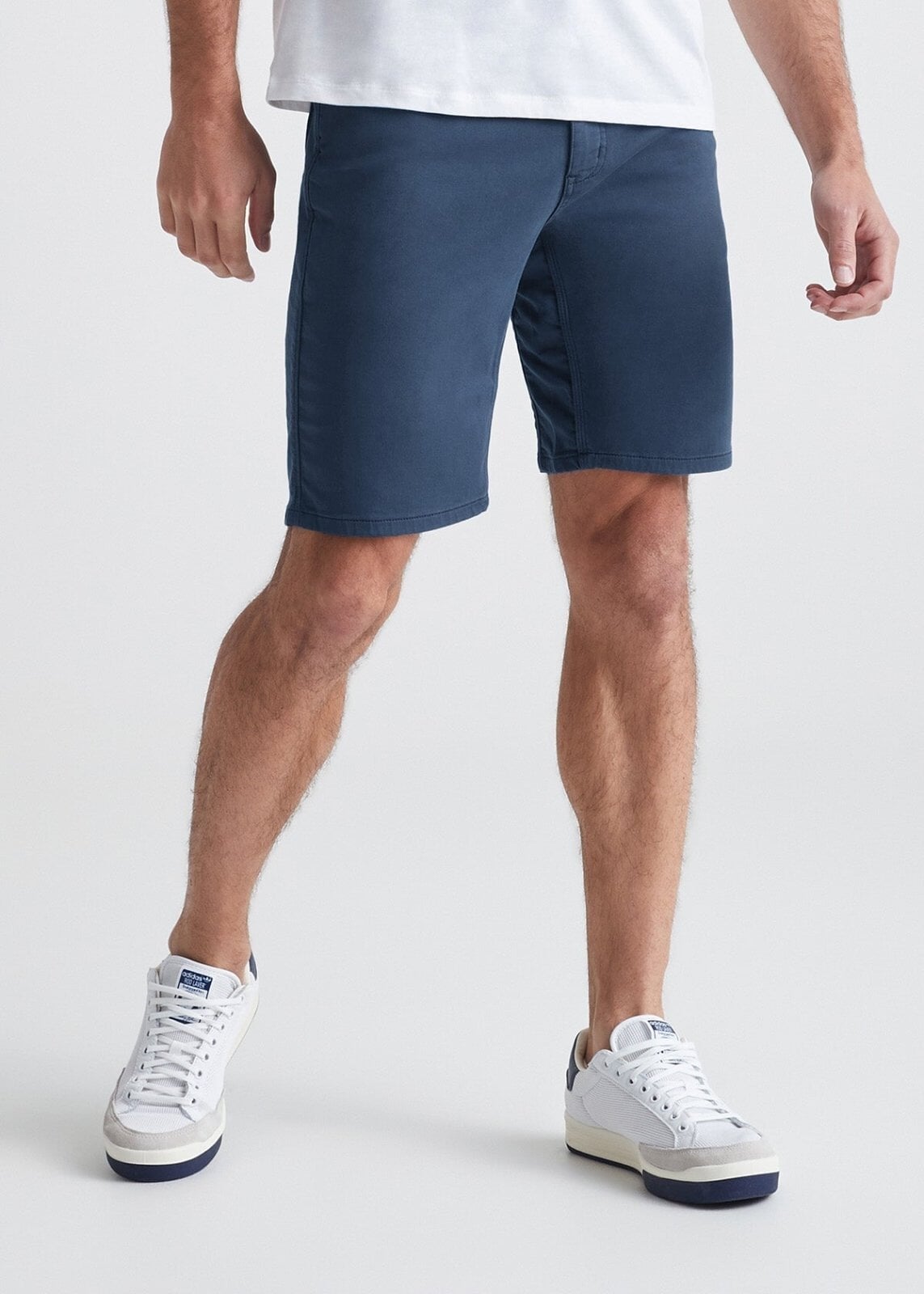 mens dark blue slim fit performance short front